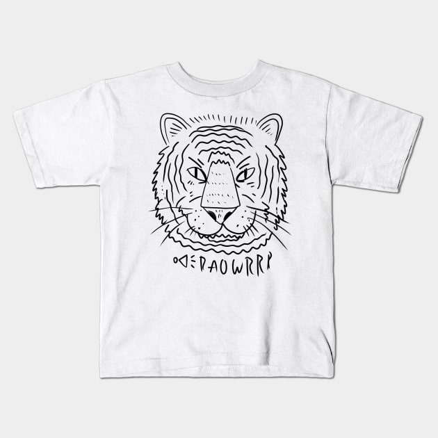 Cool Tiger Head Kids T-Shirt by MagnumOpus